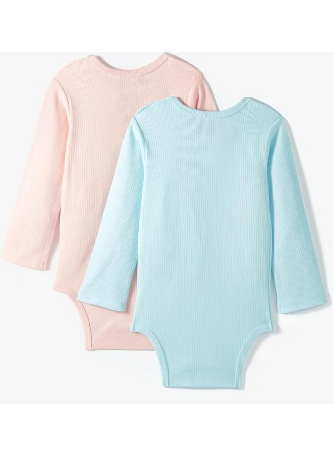 JUNE June Baby 2-Pack Interlock Bodysuit Mint - Pink