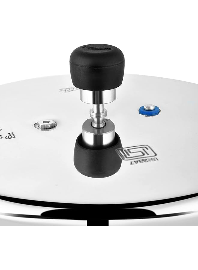 برستيج قدر ضغط ديلوكس بلس سعة ١٠ لترات | قدر ضغط ألومنيوم بغطاء | مؤشر ضغط حصري | متوافق مع الحث الحراري، فضي - Image 4