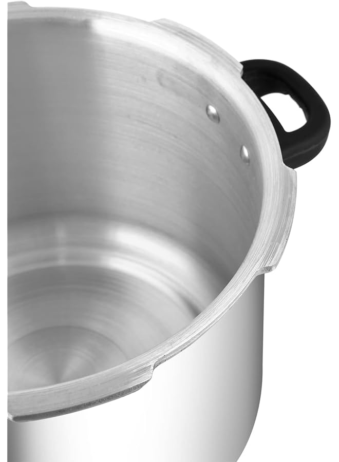 برستيج قدر ضغط ديلوكس بلس سعة ١٠ لترات | قدر ضغط ألومنيوم بغطاء | مؤشر ضغط حصري | متوافق مع الحث الحراري، فضي - Image 5