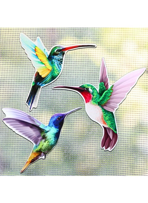 Konohan 3 Pairs Hummingbird Screen Door Magnets Screen Magnets for Screen Door Double Sided Patio Flexible Magnets Decorative Window Magnetic Screen Saver for Sliding Door