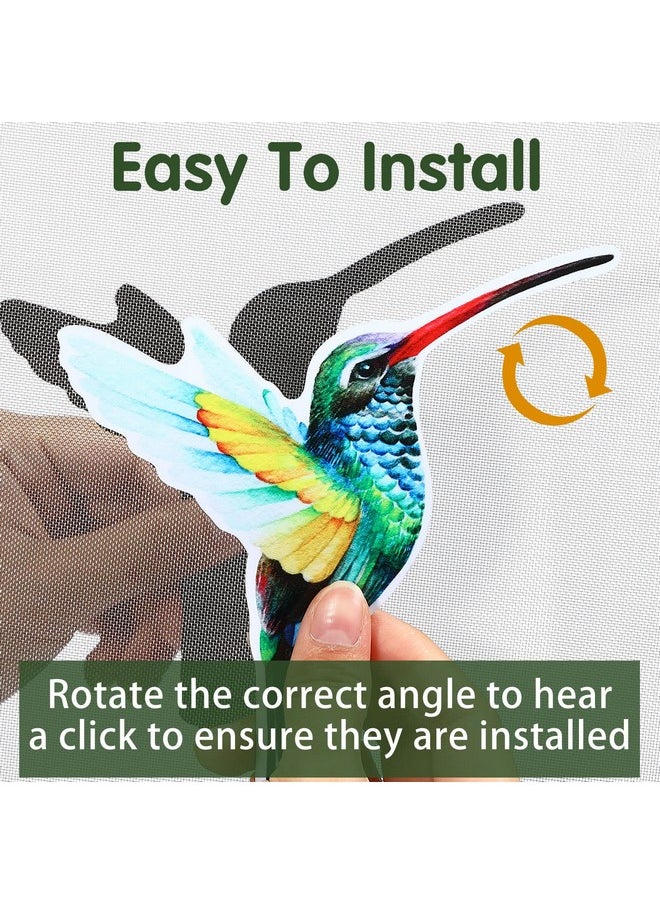 Konohan 3 Pairs Hummingbird Screen Door Magnets Screen Magnets for Screen Door Double Sided Patio Flexible Magnets Decorative Window Magnetic Screen Saver for Sliding Door
