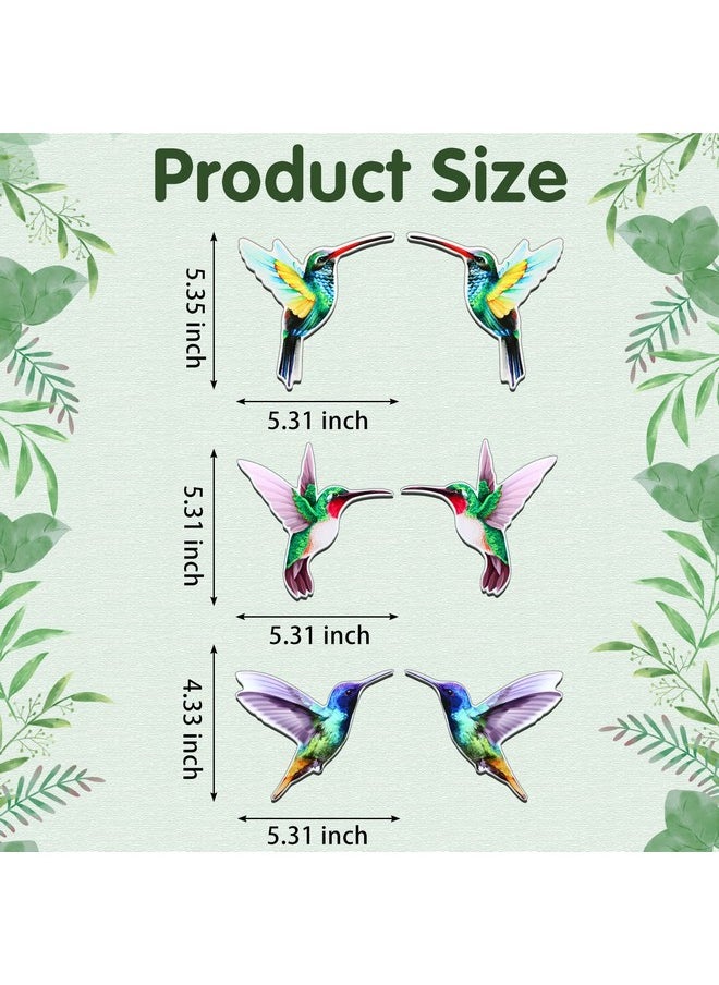 Konohan 3 Pairs Hummingbird Screen Door Magnets Screen Magnets for Screen Door Double Sided Patio Flexible Magnets Decorative Window Magnetic Screen Saver for Sliding Door