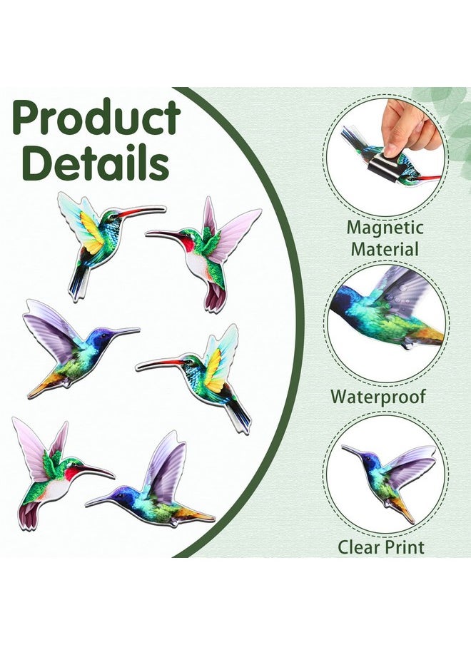 Konohan 3 Pairs Hummingbird Screen Door Magnets Screen Magnets for Screen Door Double Sided Patio Flexible Magnets Decorative Window Magnetic Screen Saver for Sliding Door
