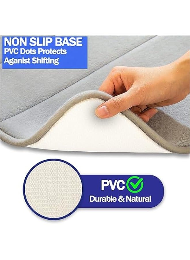 TRASSLE Memory Foam Bath Mat, Non-Slip Back,  Fleece Softness, Highly Absorbent, Bathroom Carpet, Super Soft Microfiber Bath Rug, Rectangle, Easy to clean Mat - Image 5