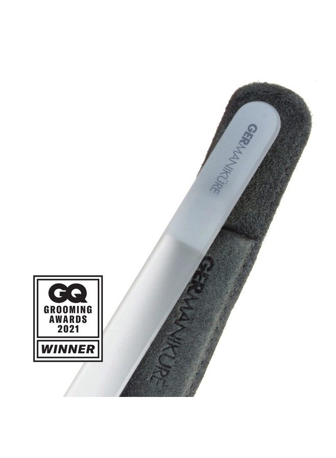 GERmanikure Czech Crystal Glass Nail File In Suede Leather Case Eat Well Travel Often Professional Manicure & Pedicure Products For Smooth Easy Shaping Of Natural Nails - Image 4