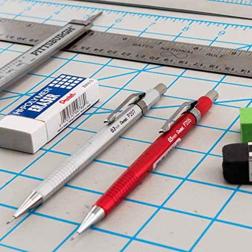 Pentel P207MBP3M1 Sharp Mechanical Drafting Pencil 0.7 mm Assorted Pastel Barrels 3/Pack - Image 2