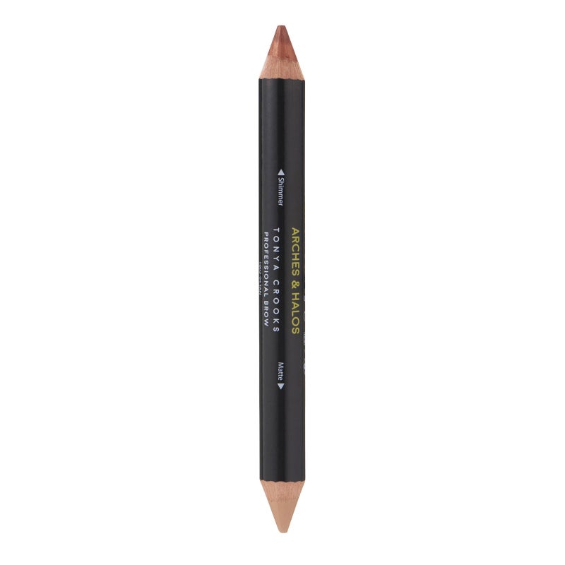 Arches & Halos Brow Highlighting and Concealer Crayon - Tan - Shaping and Shimmer Eyebrow Stick and Highlighter Duo - Soft, Ultra Creamy Formula - Define, and Sculpt for Sharp Brows - 0.176 oz - Image 1