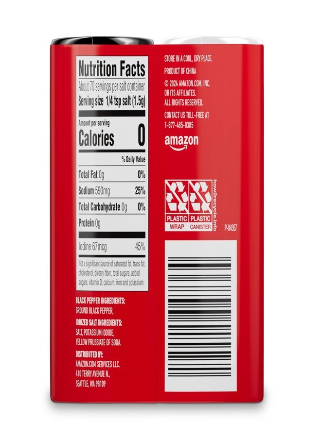 Amazon Saver, Iodized Salt & Black Pepper, 4.25 Oz - Image 2