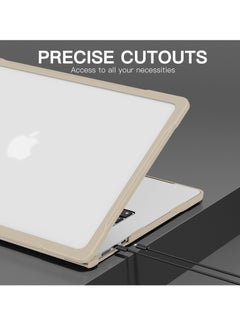 GULFLINK Hard Shell Case Cover With Kickstand Shockproof Function For MacBook Air A2941 15 inch Khaki  - Image 4