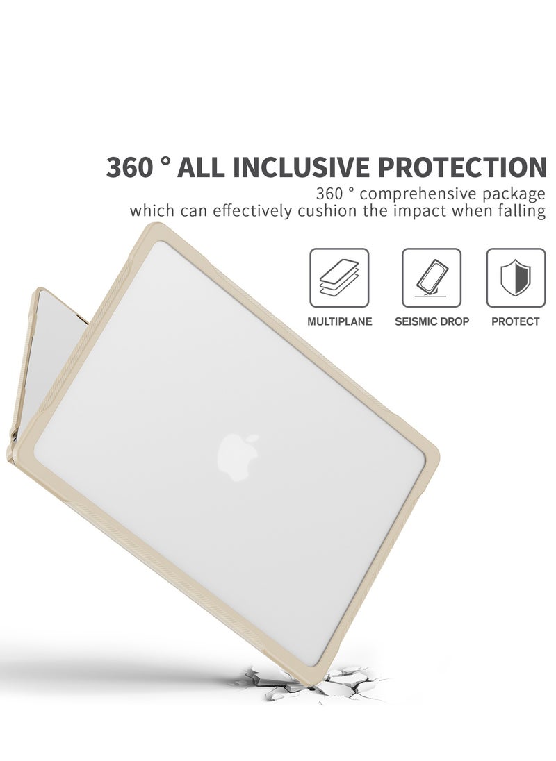GULFLINK Hard Shell Case Cover With Kickstand Shockproof Function For MacBook Air A2941 15 inch Khaki  - Image 5