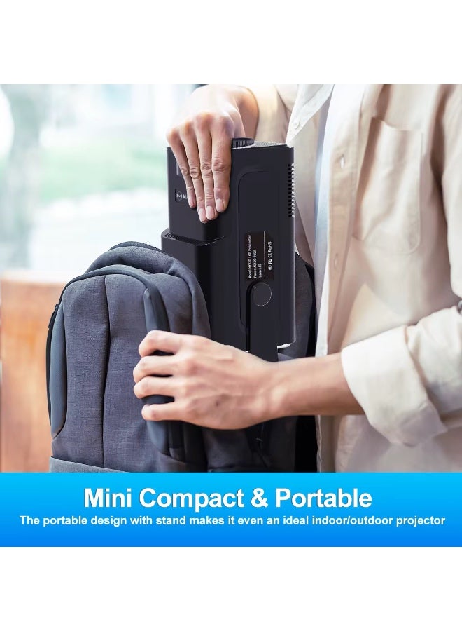 ماجكوبيك جهاز عرض جديد HY320 ميني محمول تلقائي ، ذكي 4K FHD 1080P يدعم 10000 لومن مع واي فاي 6 بلوتوث 5.0 دوران 180 درجة اندرويد 11.0 مدمج 1920 x 1080 أسود، ماجكوبيك - Image 5