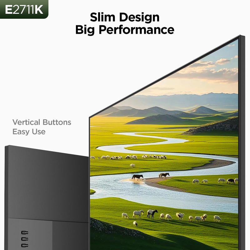 KOORUI 27 Inch Gaming Office Monitor 144Hz IPS Display, FHD 1080P with FreeSync, Eye Care TÃœV Rheinland Certified with Slim Bezels, HDMI VGA Ports, Ergonomic Tilt, VESA Mount, Black - Image 3