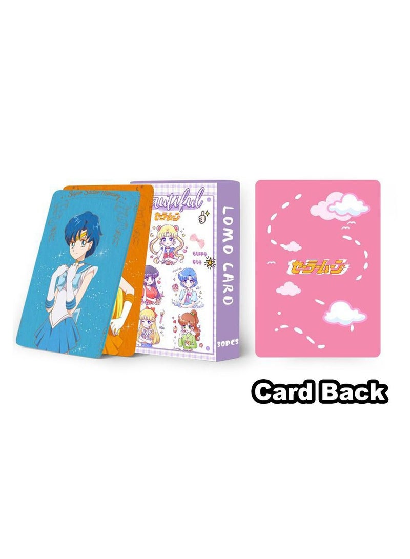 Color Fans 30 Pcs Sailor Moon Cute Anime Lomo Card - Image 3