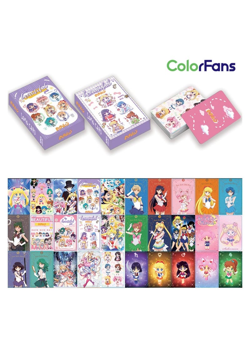Color Fans 30 Pcs Sailor Moon Cute Anime Lomo Card - Image 1
