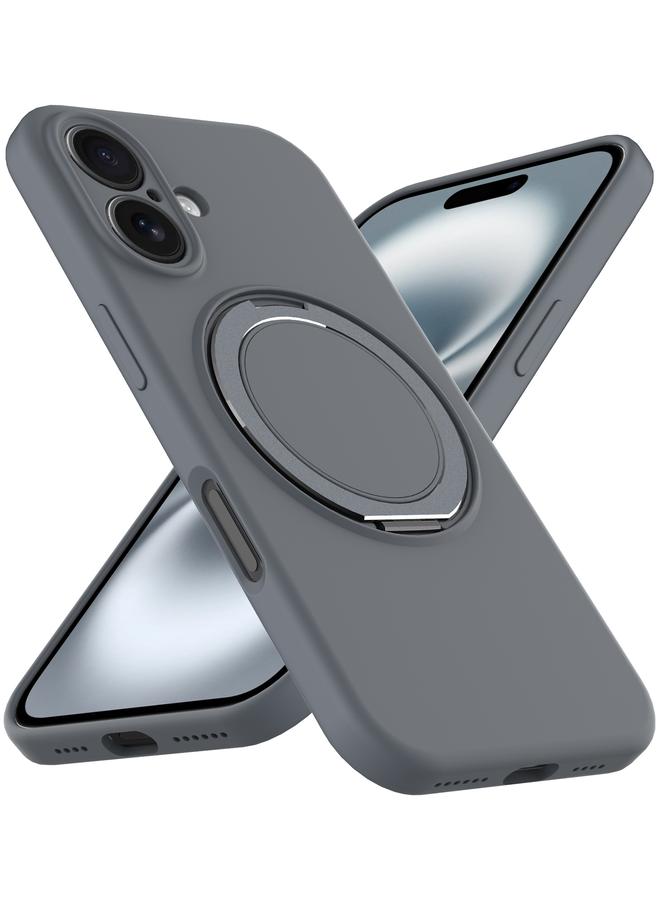 اس-توب جراب لهاتف iPhone 16 Plus من السيليكون السائل MagSafe مع حامل دوار - Image 2