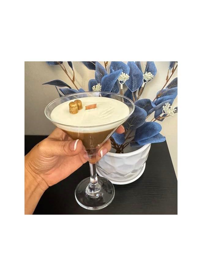 Green Tiger Coffee Martini Soy Wax Candle, Coffee Fragrance, Decorative candles, scented candles, soywax candles, glass candle, luxury, home fragrance, coffee candle, martini glass - Image 5