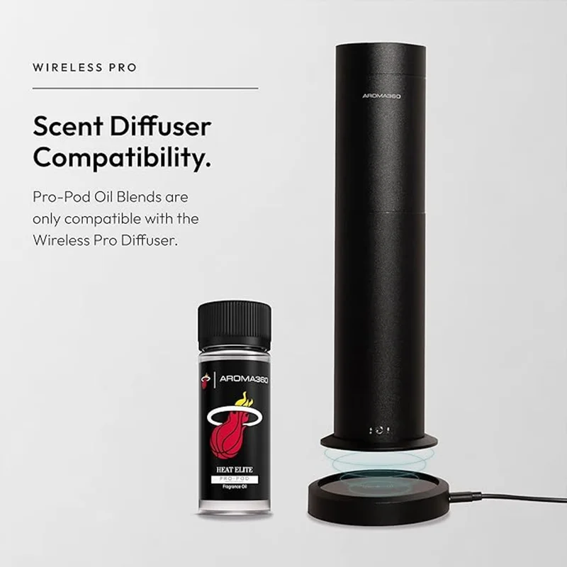 Aroma360  Aroma360 x NBA  - Miami Heat - Heat Elite Pro-Pod Oil Blend - NBA Inspired for Luxury Essential Oil Diffusers - Aromatherapy Scent Diffuser Oil - Italian Mandarin, Peach Blossom, and Patchouli - 50 mL, 1.7 fl oz  | Best Price UAE