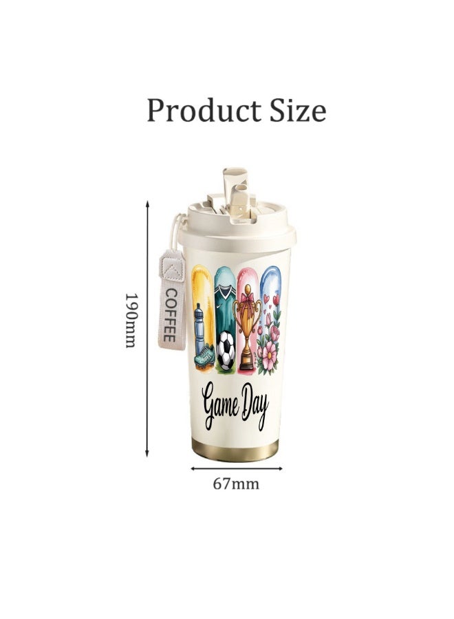 FIFA 520ml World Cup Printed Stainless Steel Insulated Water Bottle Double Wall Vacuum Thermal Flask Leakproof Cup for Hot & Cold Drinks - Image 2