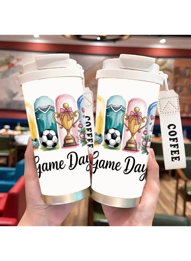 FIFA 520ml World Cup Printed Stainless Steel Insulated Water Bottle Double Wall Vacuum Thermal Flask Leakproof Cup for Hot & Cold Drinks - Image 3