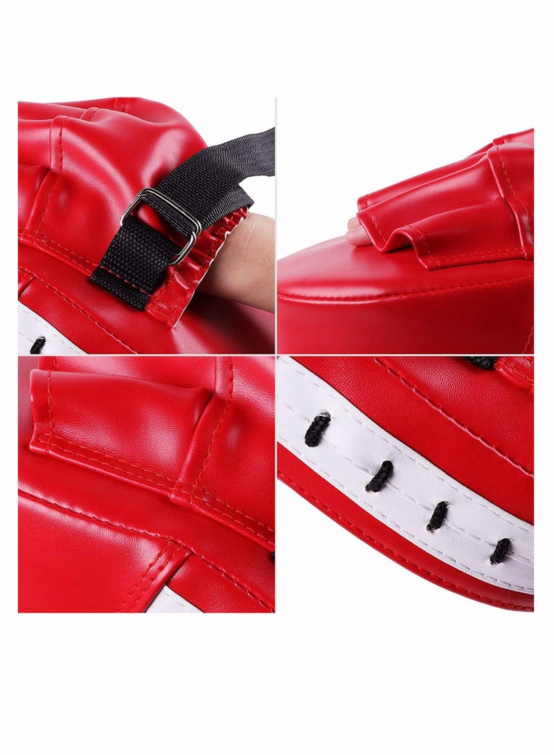 Generic 1Pcs Boxer Target Punching Mitts Kickboxing Muay Boxing Mitts Training Focus Punch Mitts Bags Hand Target Pads for Kids, Men Women (Red and Black) - Image 4