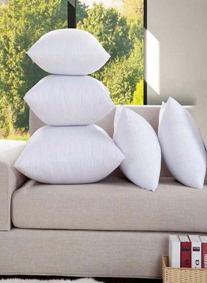 Royal Trend | Hotel Quality Premium Fibre Sofa Cushions Set of 5 | Cushion 12 inch x 12 inch | Sofa Pillow,Cushion,Cushions for Sofa, Cushion Pillow,Sofa Pillow,Cushions for Bed (Color White) - Image 1