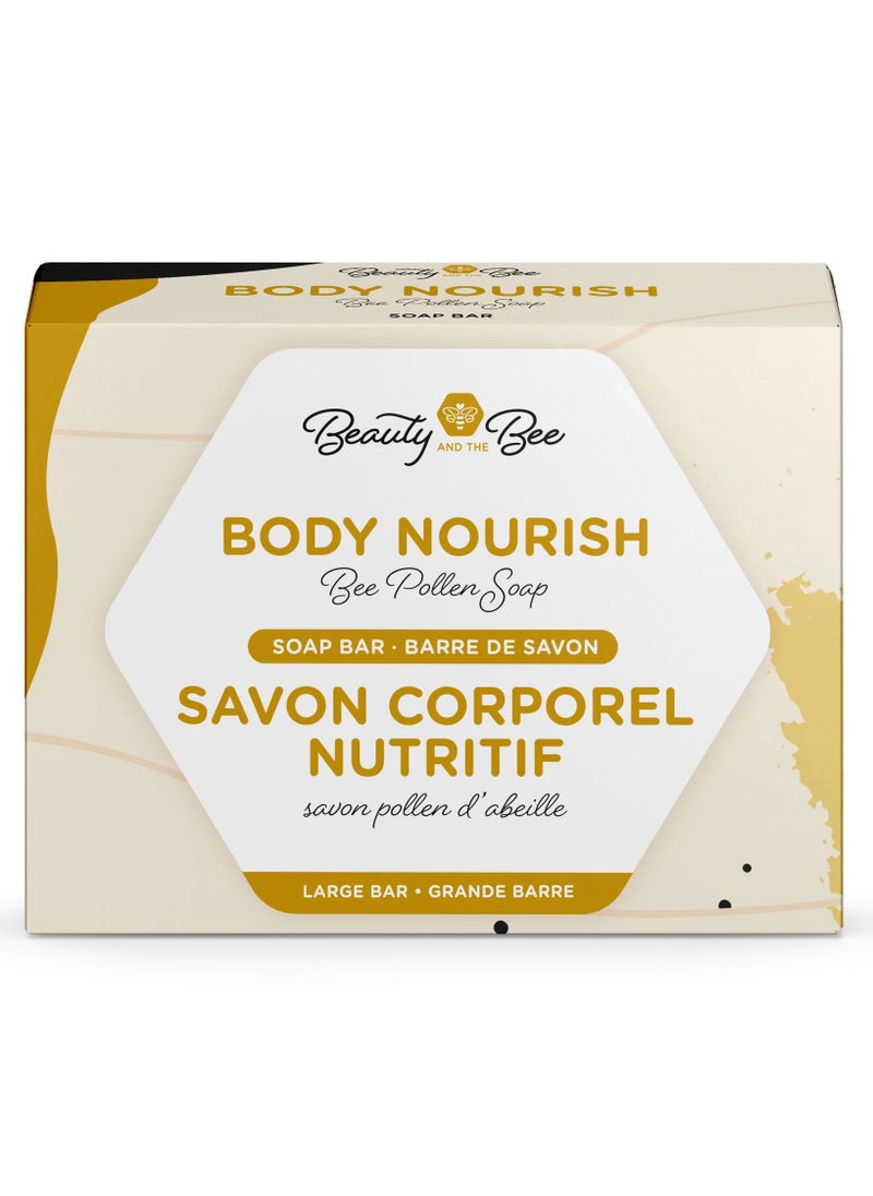 beauty and the bee Organic Soap with Bee Pollen – 115g, All-Natural Soap for Face and Body, Ideal for Sensitive Skin, Deep Hydration and Nourishment  - Image 1
