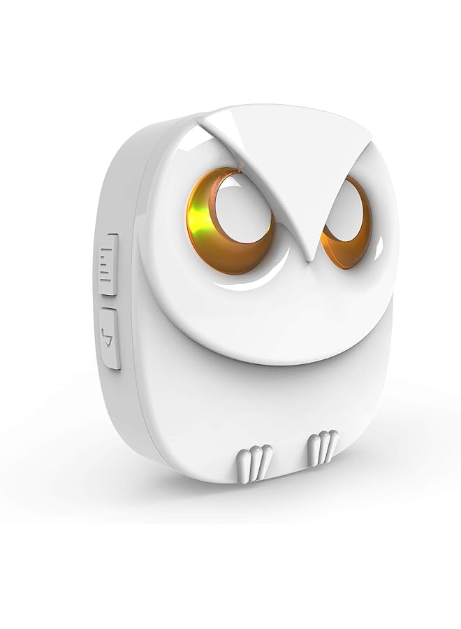 promass Wireless Doorbell, Cute Owl Doorbell Weatherproof IP55 Outdoor Remote Push Button- 1000 Feet Long Wireless Range, 1 Receiver + 1 Transmitter (White) - Image 1