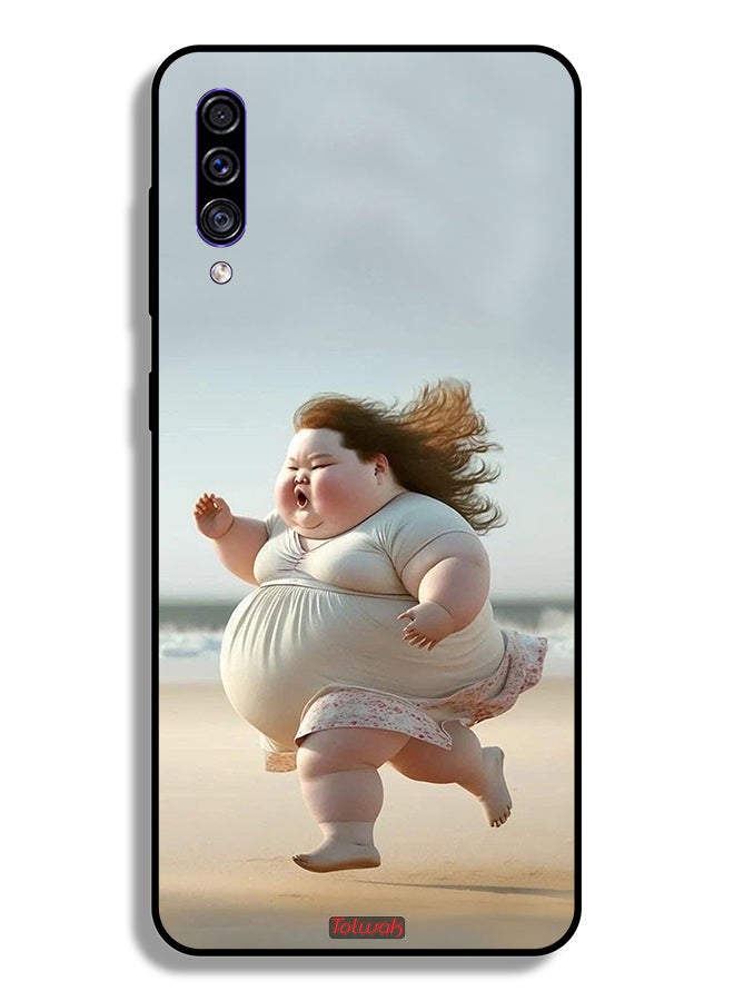 Tolwak Samsung Galaxy A30s Protective Case Cover Fatty Baby Girl Running - Image 1