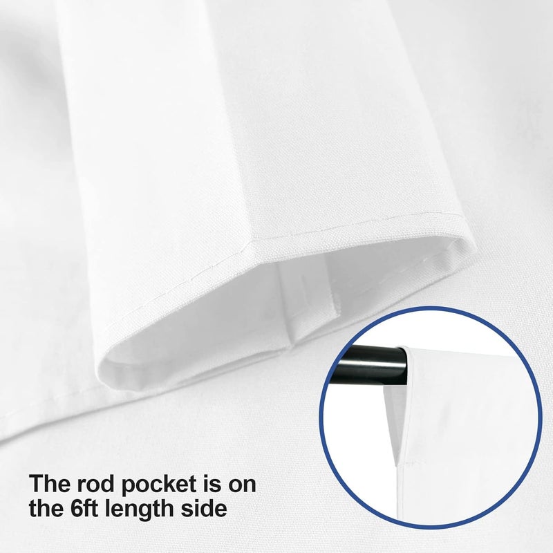 EMART 10x10ft/3x3m White Backdrop for Photography, Large Party Photo Background Curtain Drapes, Washable Polyester Fabric Back Drop Screen Sheet for Birthday Video Studio Portrait Photoshoot - Image 3
