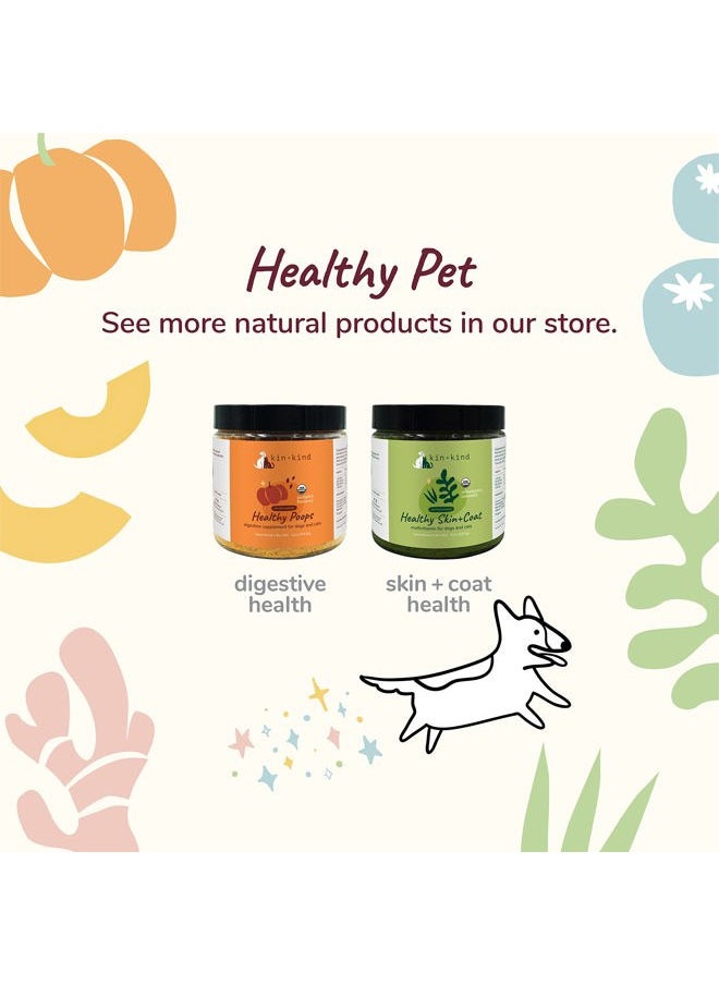 Kin+Kind - Organic Coconut Oil Pet Supplement for Dogs and Cats - Safe, Natural Skin and Coat Support with Cold Pressed Extra Virgin Coconut Oil - Itchy Skin, Dry Cracked Noses & Dry Skin Treatment - Made in USA - Image 1