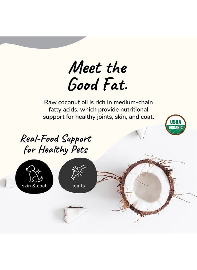 Kin+Kind - Organic Coconut Oil Pet Supplement for Dogs and Cats - Safe, Natural Skin and Coat Support with Cold Pressed Extra Virgin Coconut Oil - Itchy Skin, Dry Cracked Noses & Dry Skin Treatment - Made in USA - Image 1