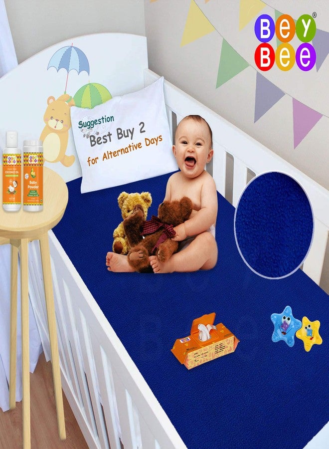 Bey Bee Dry Baby Bed Protector Waterproof Sheet Medium, Royal Blue - Image 2