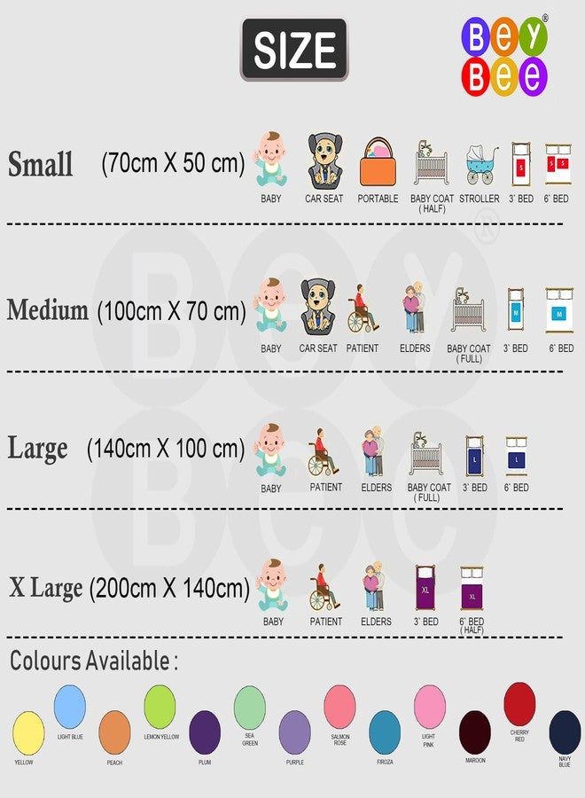 Bey Bee Dry Baby Bed Protector Waterproof Sheet Medium, Royal Blue - Image 3