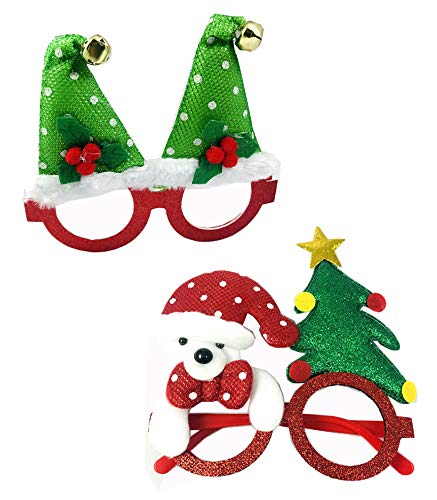 Evisha 4 Pcs Santa Claus Merry Christmas Goggles Eye wear for Christmas Decoration - Image 2