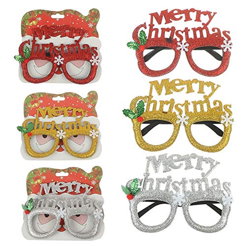 Evisha 4 Pcs Santa Claus Merry Christmas Goggles Eye wear for Christmas Decoration - Image 4