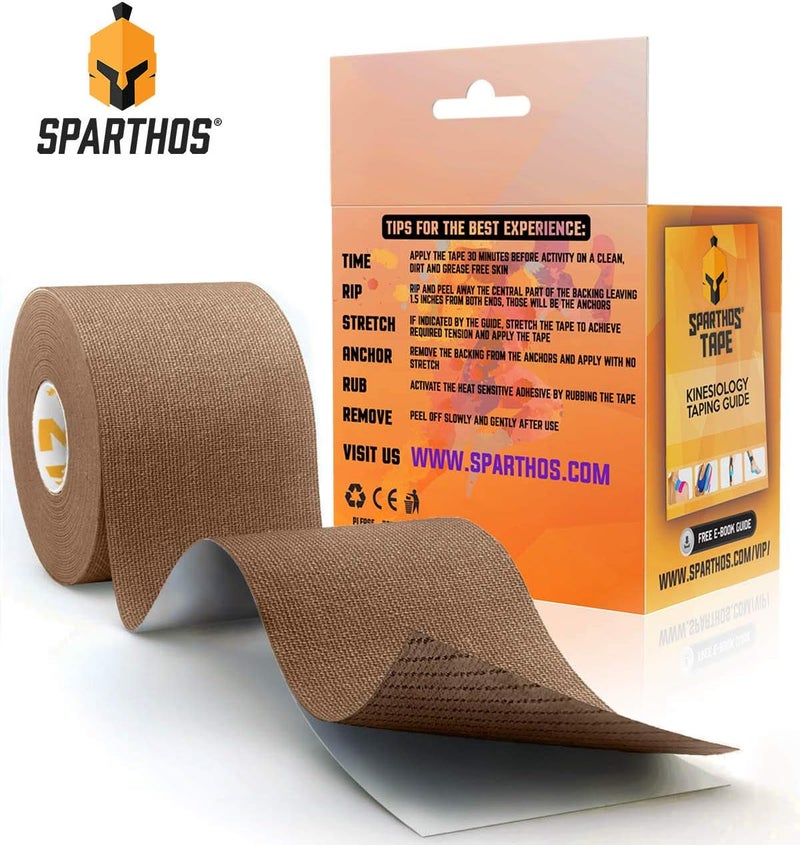 Sparthos Kinesiology Tape - Incredible Support for Athletic Sports and Recovery - Free Kinesiology Taping Guide! - Uncut 2 inch x 16.4 feet Roll - Image 2
