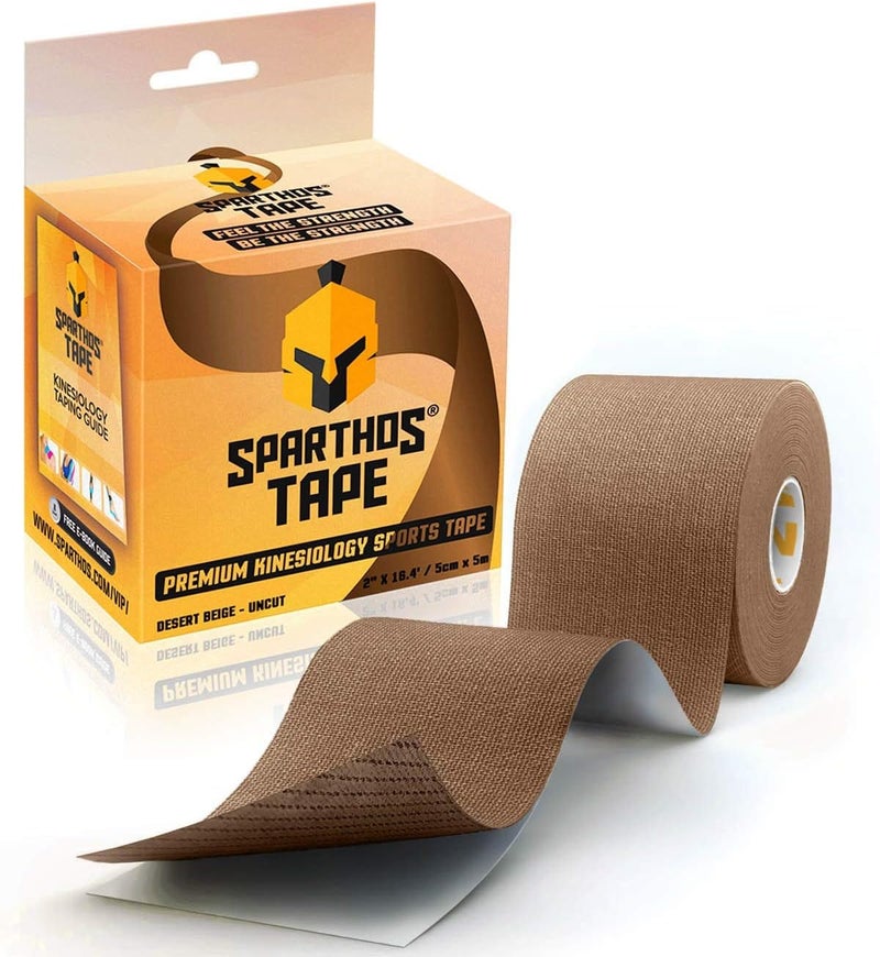Sparthos Kinesiology Tape - Incredible Support for Athletic Sports and Recovery - Free Kinesiology Taping Guide! - Uncut 2 inch x 16.4 feet Roll - Image 1
