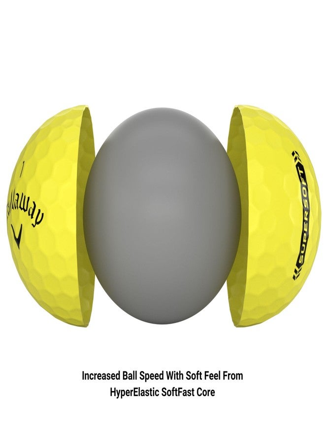 Callaway Golf Supersoft Golf Balls (2023 Version, Yellow) - Image 3