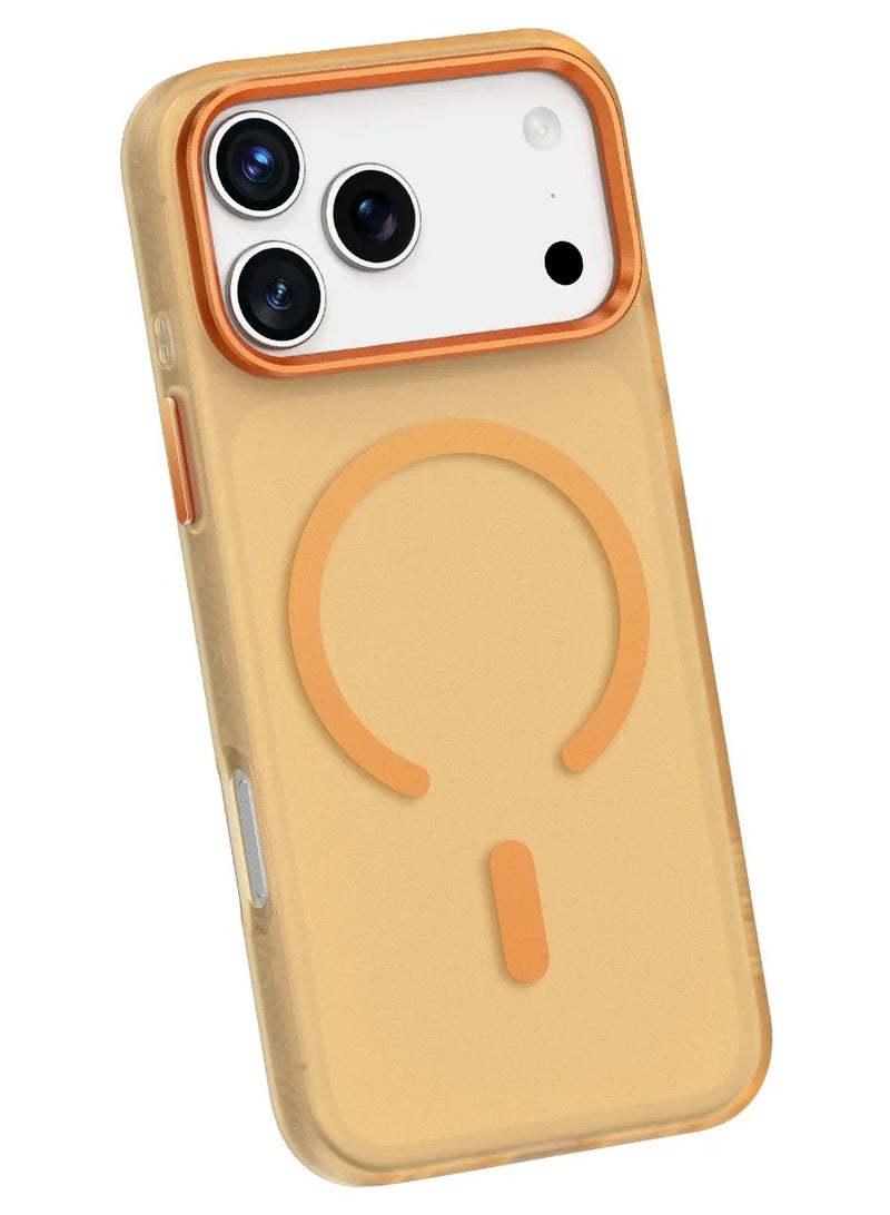 GREEN LION iPhone 17 Pro Matte MagSafe X Case / iPhone 17 Pro MagSafe Cover - Orange Titanium - Image 1