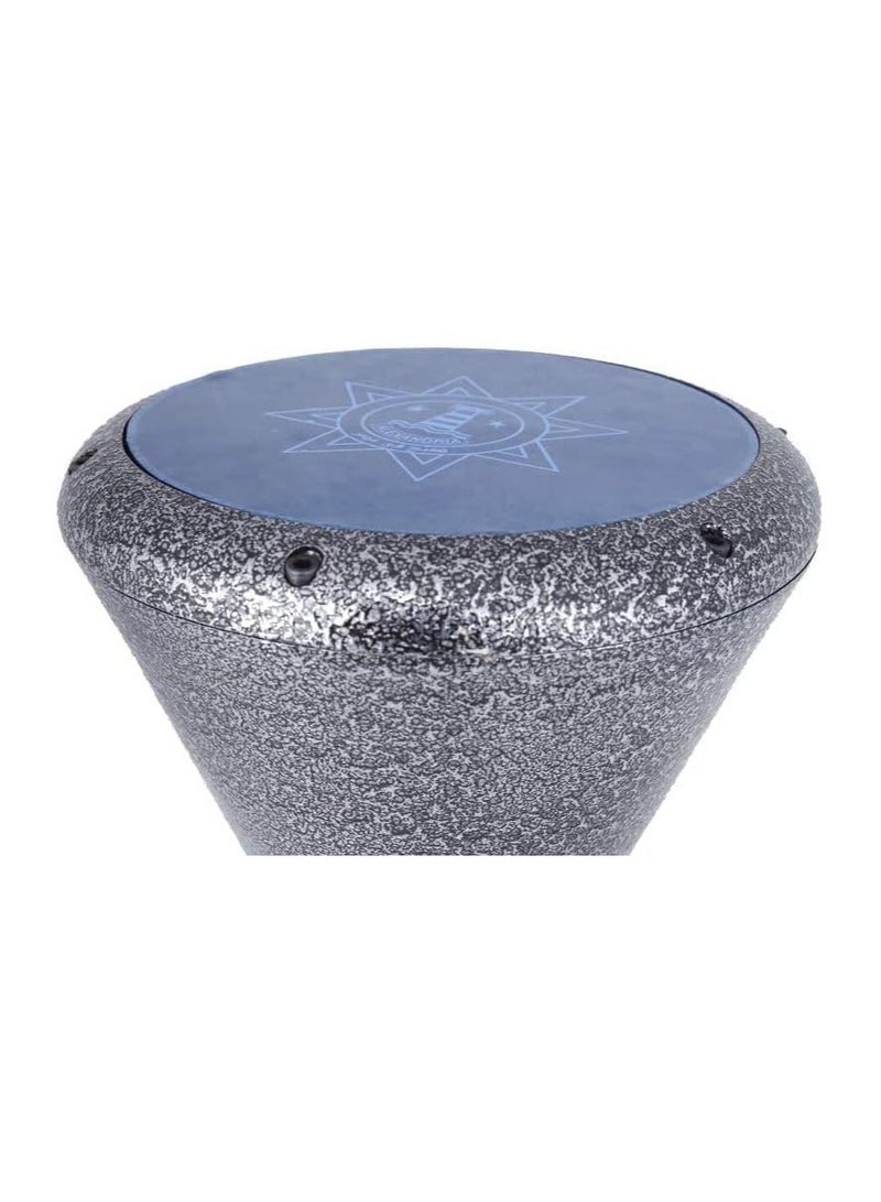 Alexandria Professional Egyptian Darbuka Drum (Tabla) with Soft Case – Aluminum Goblet Drum for Belly Dance & Arabic Music – Antique Silver - Image 4