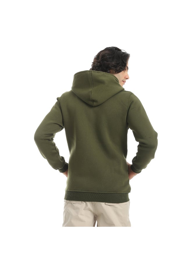 Andora Inner Fleeced For Everyday Use Hooded Zipper Closure Jacket _ Olive - Image 4