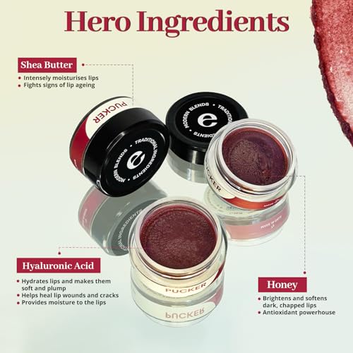 ENN Hydrating Tinted Lip Mask For Dry & Chapped Lip With Strawberry, Shea Butter & Hyaluronic Acid | Helps in Brightening Dark Lips, Hydrates & Moisturizes Dry Lips | For Men & Women, 7g - Image 5