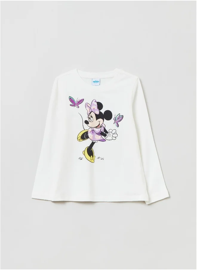 Ovs OVS Disney Minnie Mouse T-Shirt With Long Sleeves