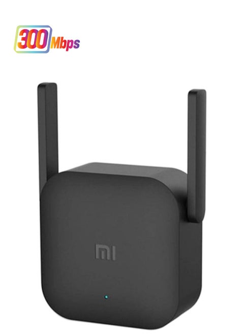 Mi Wi-Fi Range Extender Pro Wifi Repeater, Network Expander/ 2 External Antenna/ Up to 300Mbps / Up to 16 devices Connectivity / Plug & Play Black