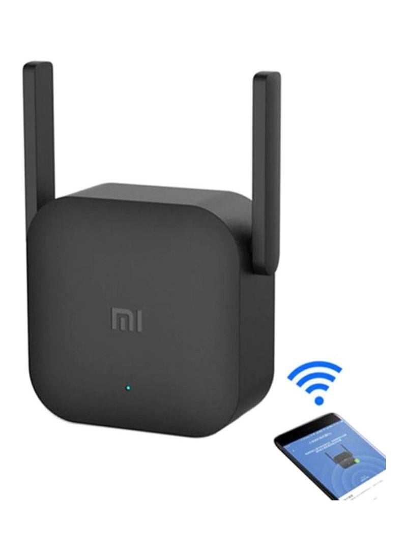 Generic - Mi Wi-Fi Range Extender Pro Wifi Repeater, Network Expander/ 2 External Antenna/ Up to 300Mbps / Up to 16 devices Connectivity / Plug & Play Black - Image 1