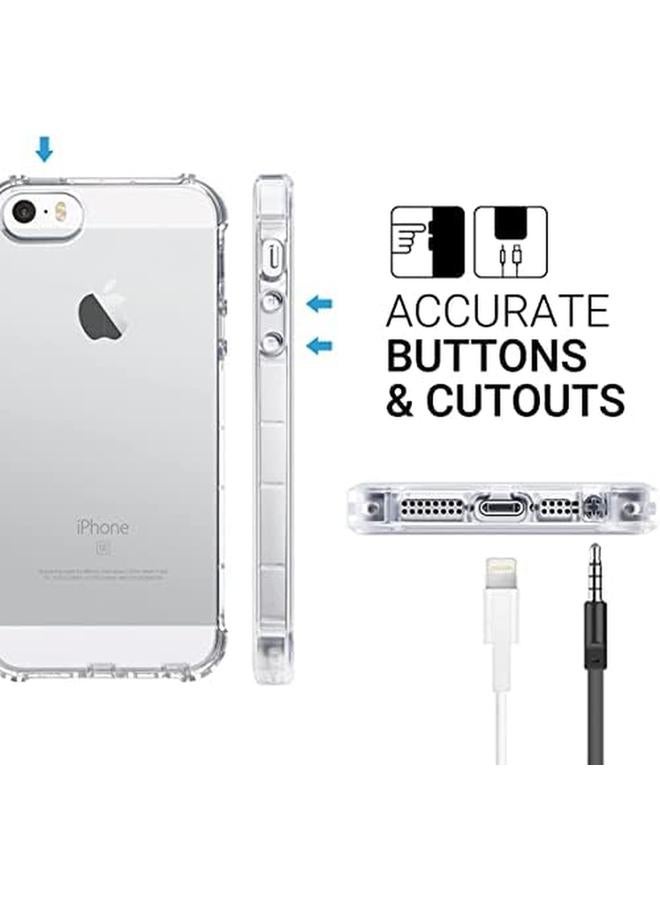 إيروريكس جراب لهاتف Iphone 5S Iphone 5 Iphone Se 2016 غطاء خلفي مبطن بالهواء مصنوع من السيليكون الناعم المقاوم للصدمات والخدوش وغطاء واقٍ لهاتف Iphone 5 Iphone 5S Corner By - Image 3