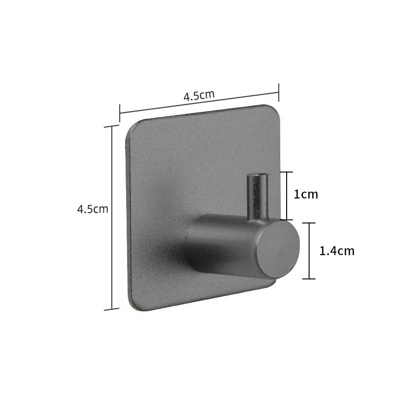 304 Stainless Steel Strong Adhesive Hook Non-Perforated Seamless Single Hook Bathroom Kitchen Door Rear Metal Coat Hook - Image 1