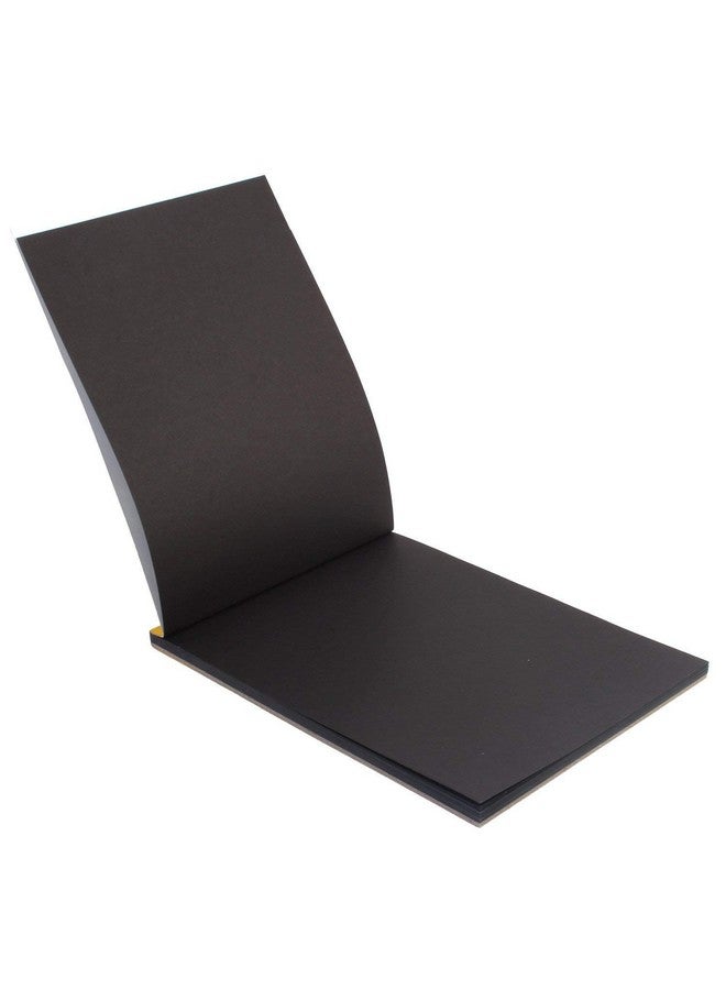 Chrome Hardback Black Paper Artists Sketch Book Drawing Pad. A5 Size. 25 Pages. 140 GSM - Image 1