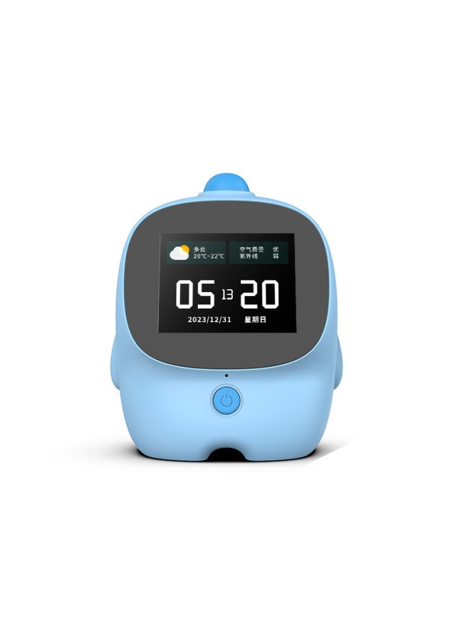 AI Time Manager Smart Alarm Clock Learning Learning Special Electronic Clock Early Education Robot-Specifications:Blue - Image 5