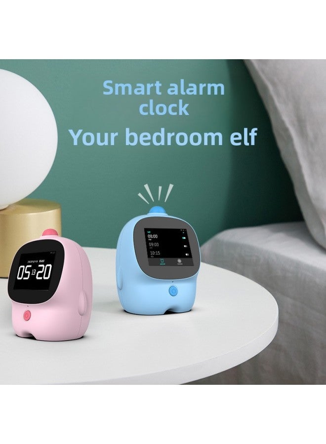 AI Time Manager Smart Alarm Clock Learning Learning Special Electronic Clock Early Education Robot-Specifications:Blue - Image 3